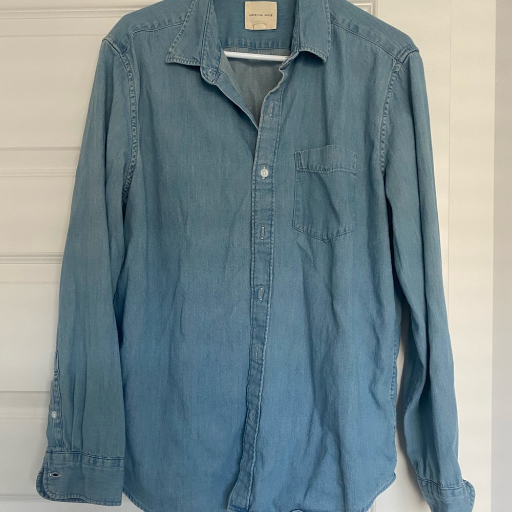 American Eagle Jean Button Down